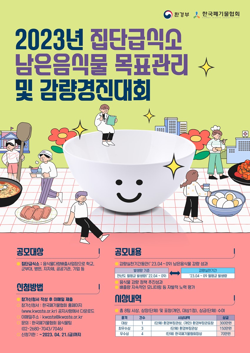 1.집단급식소 남은 음식물 감량 경진대회 참여 안내